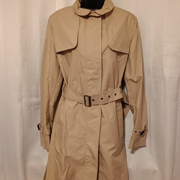 Burberry Tess Rain Trench Coat Khaki Size 10